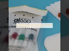 Laboratoriumkoelmiddel geïsoleerde transportdoos met medische monsterzakken voor koelkettingopslag