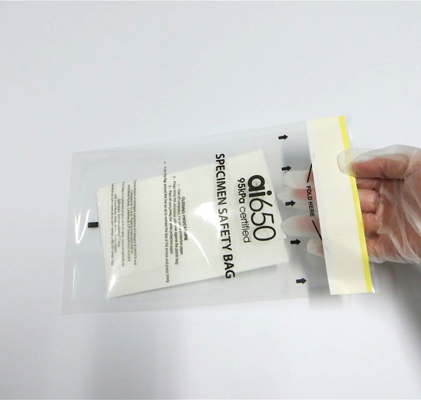 Generieke Biohazard Specimen Bags Zelfklevende zakjes voor laboratorium 50-pack