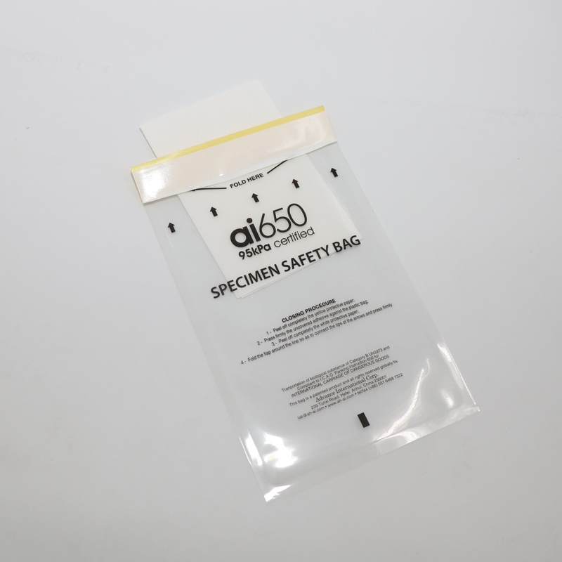 Doorzichtige plastic LDPE zelfklevende transportzakjes voor laboratoriumziekenhuizen