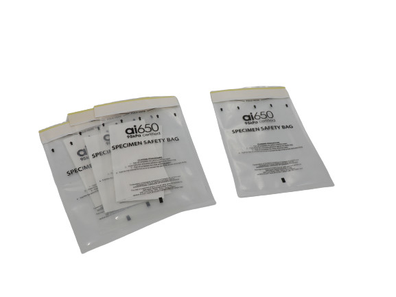 500 ml capaciteit 168 mm x 283 mm 95 kPa transportzak met drukgevoelige kleefsluiting