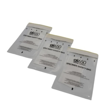 Afsluiting Druksensitieve kleefstof 95 kPa zak 500 ml Temperatuursbereik -20 °C tot 50 °C Monstertransportzak Gamma-straling