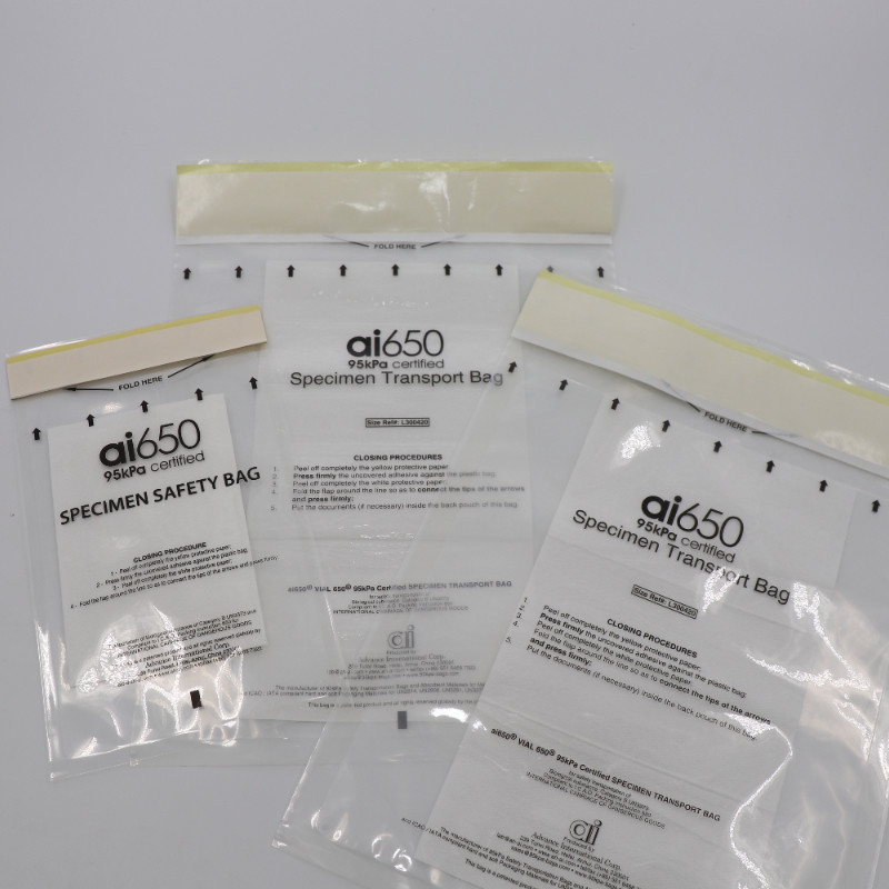 7 Slot Absorptiezak Hoofd UN 2814 95kPa Proefzak Wit 550 ml