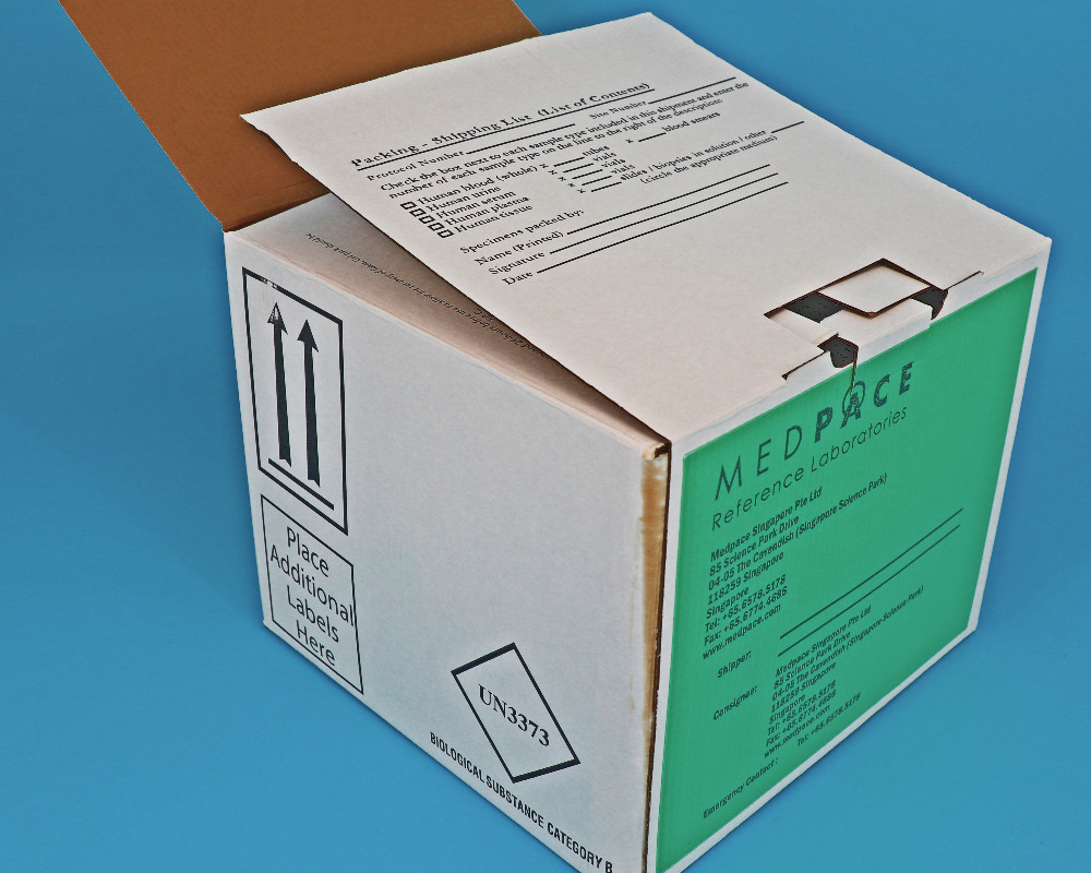 AI650 95kPa Proeftassen Liquid Tight Laboratory voor het detecteren van het monster Transportverpakking