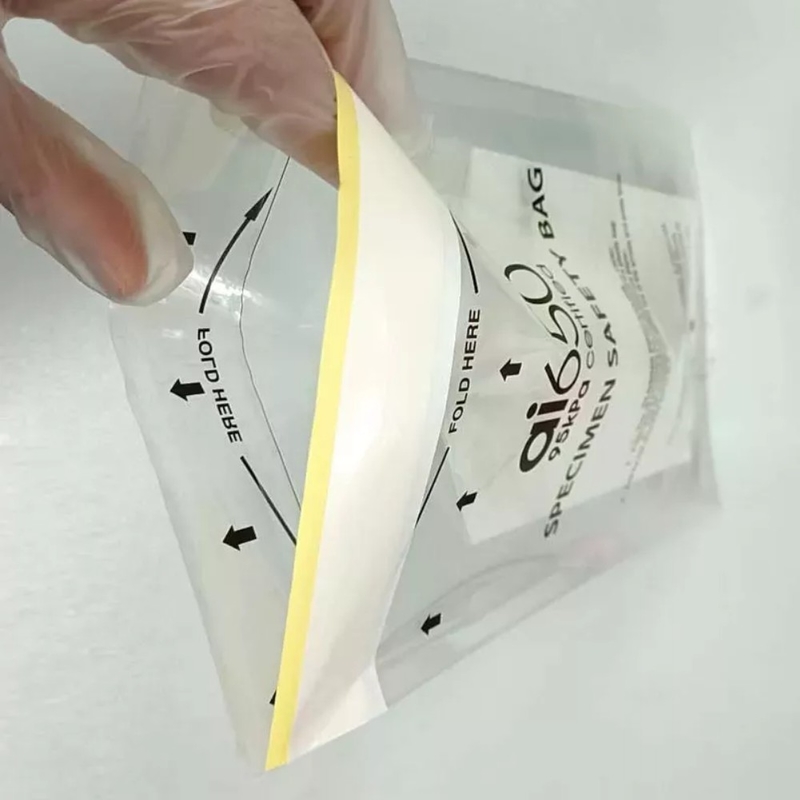 95kpa Plastic Zip Lock Biohazard Probe Transport Bags Voor Laboratorium
