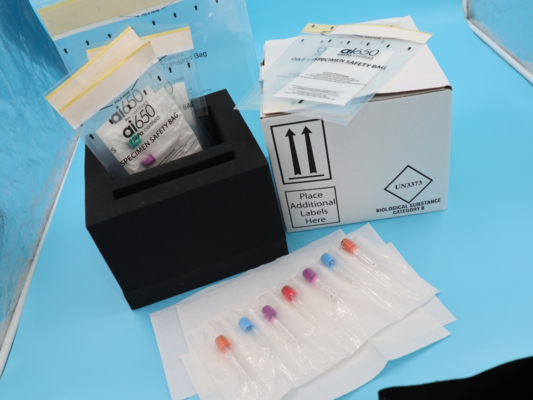 IJspakket met koelmiddelgel en 95 kPa plastic zakken voor vloeibare bloedmonsters
