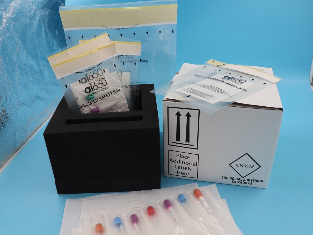 IJspakket met koelmiddelgel en 95 kPa plastic zakken voor vloeibare bloedmonsters