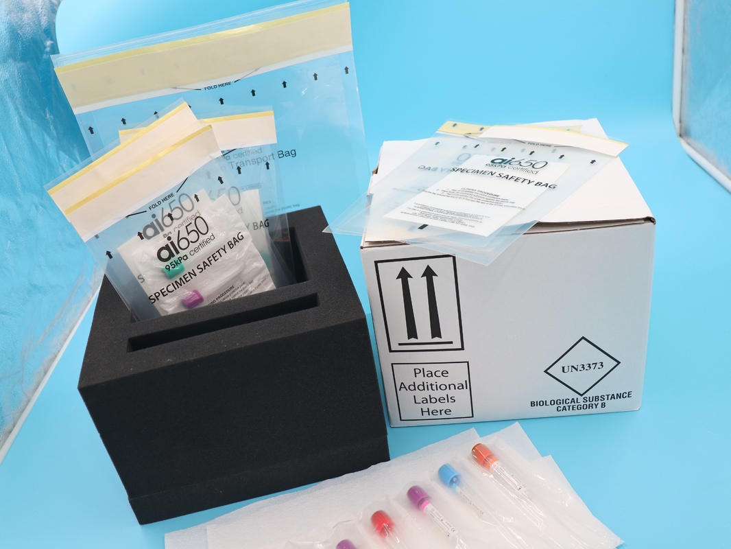 IJspakket met koelmiddelgel en 95 kPa plastic zakken voor vloeibare bloedmonsters