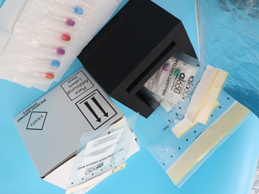 IJspakket met koelmiddelgel en 95 kPa plastic zakken voor vloeibare bloedmonsters