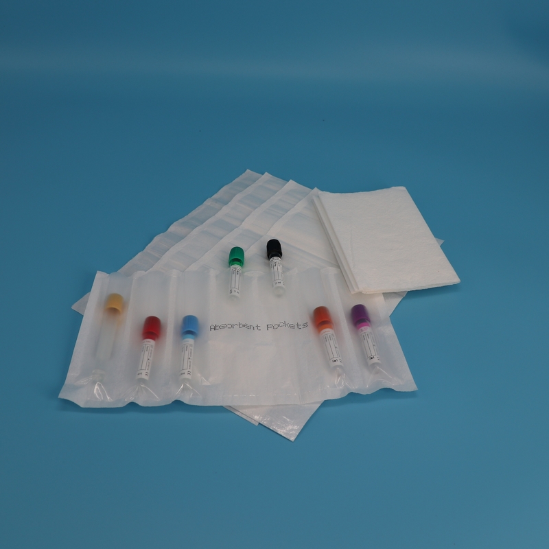 95 kPa Tourniquet Serum Buizen Bloedopvang 4-Slot Absorberende zakmouwen 2400pcs/Pack Voor chemische