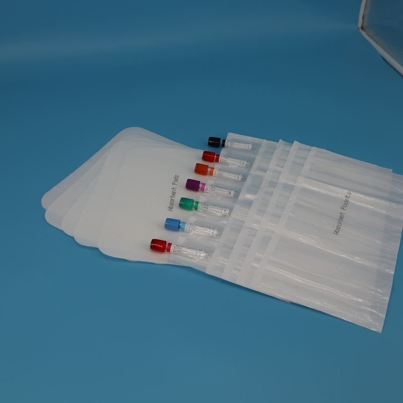 95 kPa Tourniquet Serum Buizen Bloedopvang 4-Slot Absorberende zakmouwen 2400pcs/Pack Voor chemische