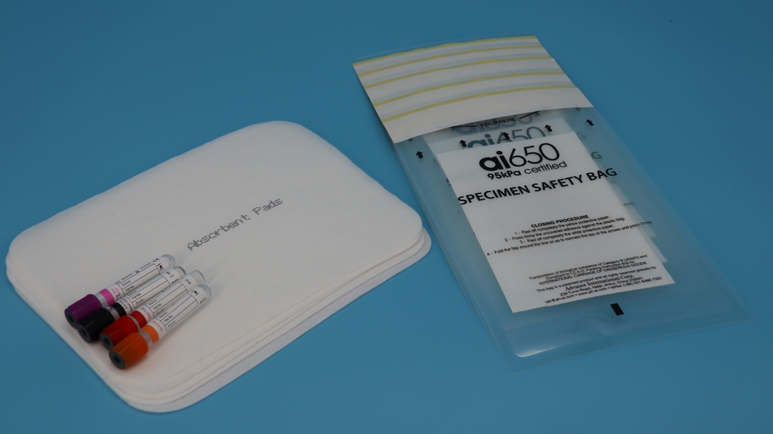 AI650 Warm verkoop Ziplock Lab Zipper Bio Hazard Bio Hazard Proefproef Transport Poly Proefproefzak