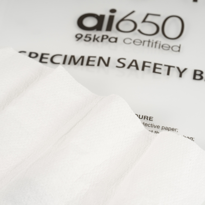 Gepersonaliseerde AI 650 Medische transportzak 95kpa Sterkte Zip Lock System Biohazard Markering