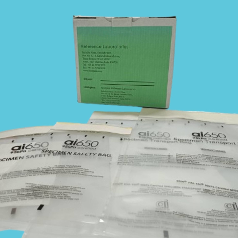 95kpa Verdikte PE Ziplock Bag Bioveiligheid Probeeltestbuiszak Verzegelde nucleïnezuurproefproeftransportzak