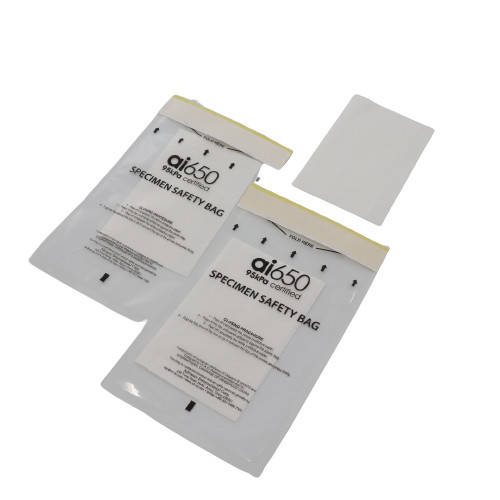 Herbruikbare PE Plastic Zip Lock Biohazard Lab Proeftassen Side Gusset Type Voor huishouden