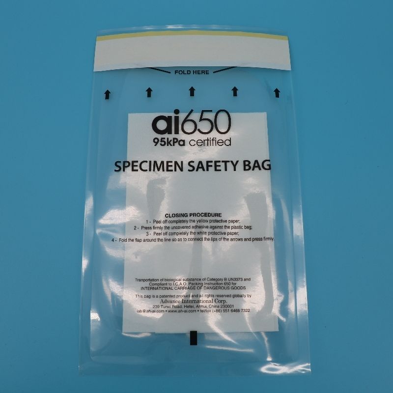 Veilige 95kpa Medische Monsterzak met Absorberende Pads en Buizen voor Veilige Insluiting van Biohazard Monsters