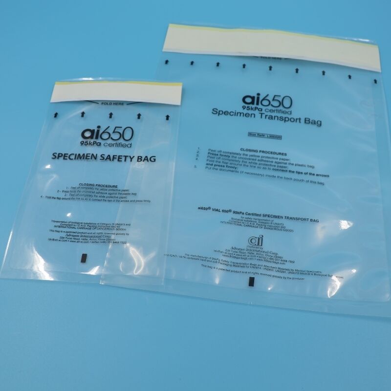 Laboratorium Loc Biohazard Probe Bag Absorberend bekleed Geïsoleerd Voor Bloedmonsters Transport De Muestras De Laboratorio Seguro