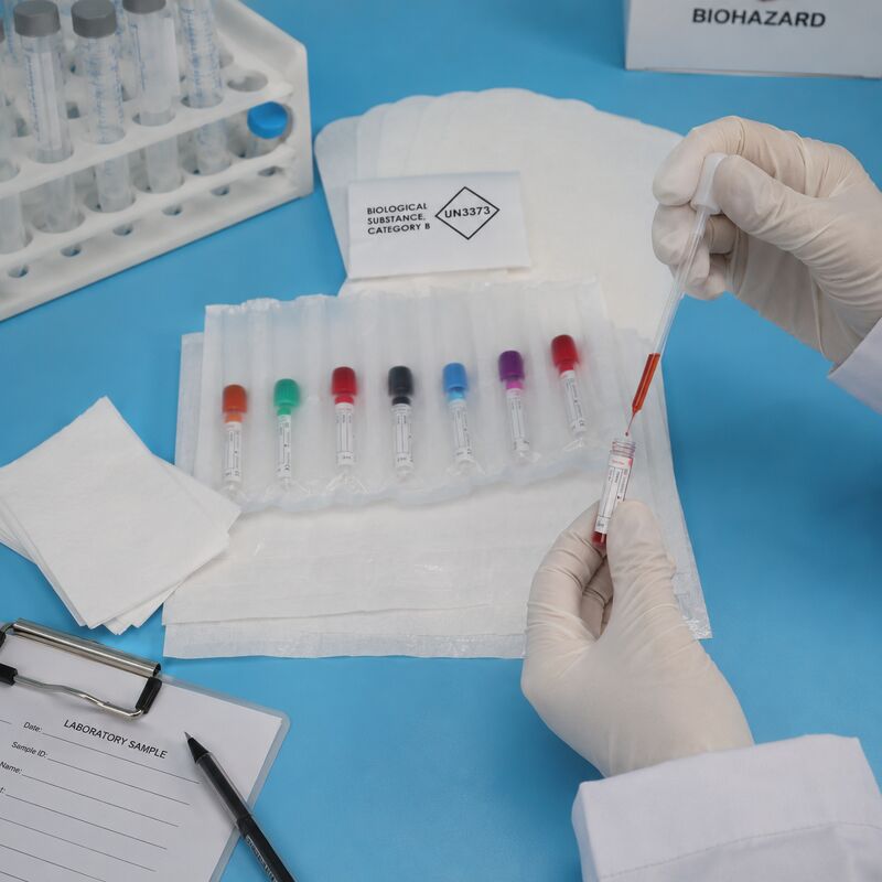 95 kPa Proefproefvervoer Biogevaarlijke zakken ¢ Veilige lekvrije afdichting met vloeistofversterkende bescherming