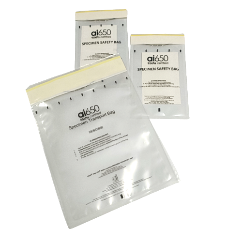7-pocket Biospecimen Drager met 95kPa UN3373 zakken AI650 Specimen Transport Kit