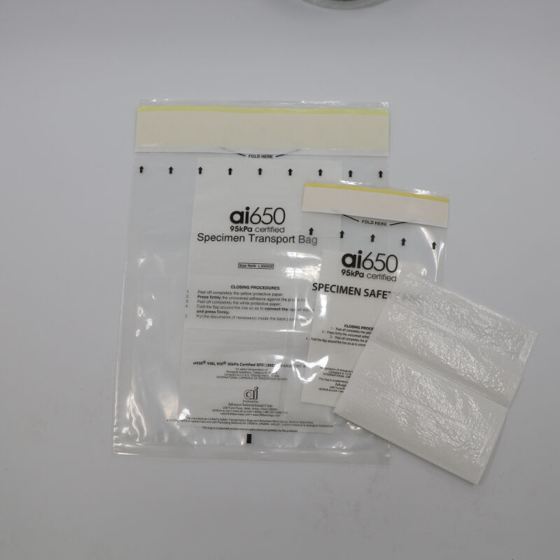AI650 7 Slotted Absorbent Pocket Leakproof, High Absorbency, ideaal voor het transport van urine & bloedmonsters