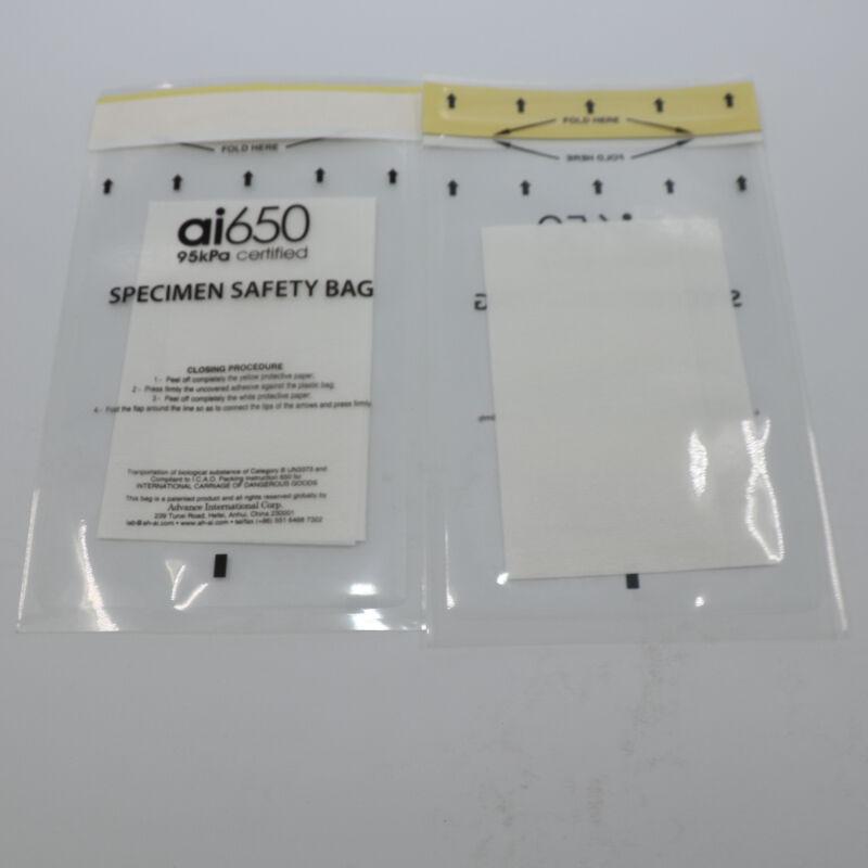 Custom Biological Specimen Transport Bags Available In Small & Large IATA Sizes With 95kPa Qualification
