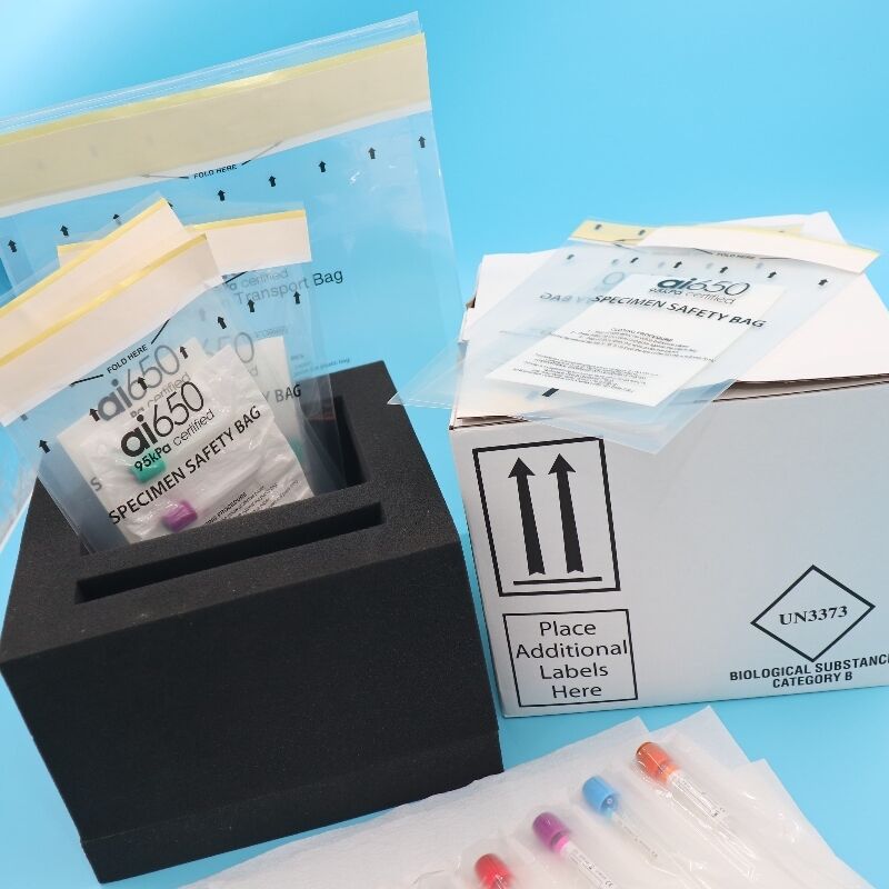 Transportkit voor weefselmonsters UN3373 Transportdoos met secundaire verpakking voor biologisch materiaal en isotherme zak voor monstertransport