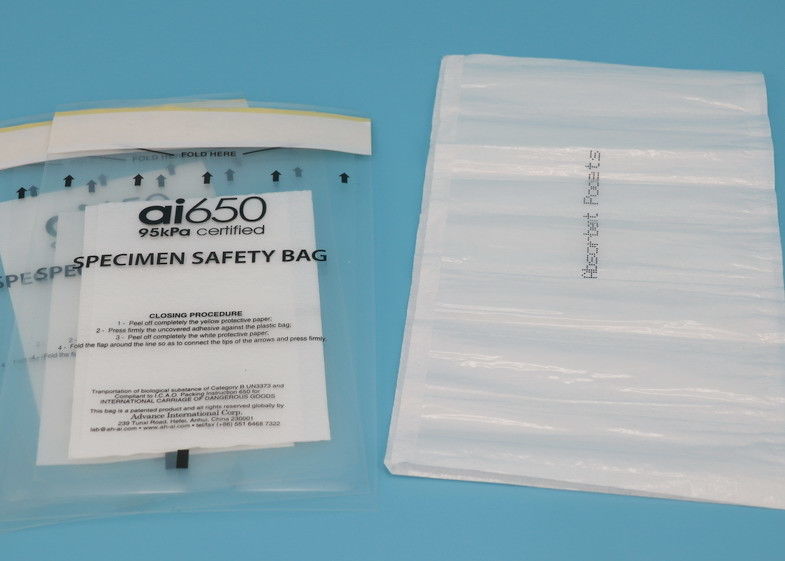 ai650® 95 Zakken van kPa de Duidelijke Biohazard voor Bloed en Urinevervoer van het Buisspecimen
